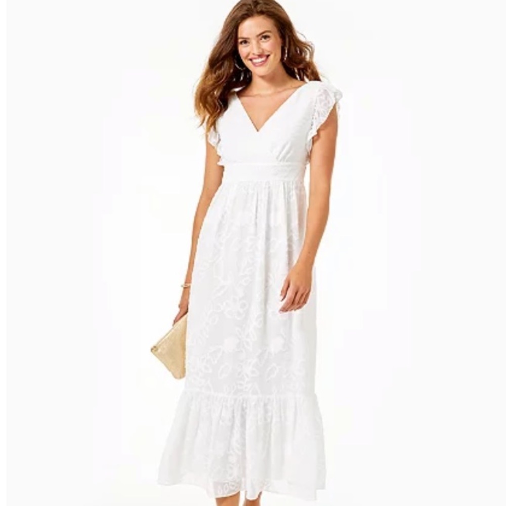 Lilly Pulitzer Autumn Ruffle Midi Dress